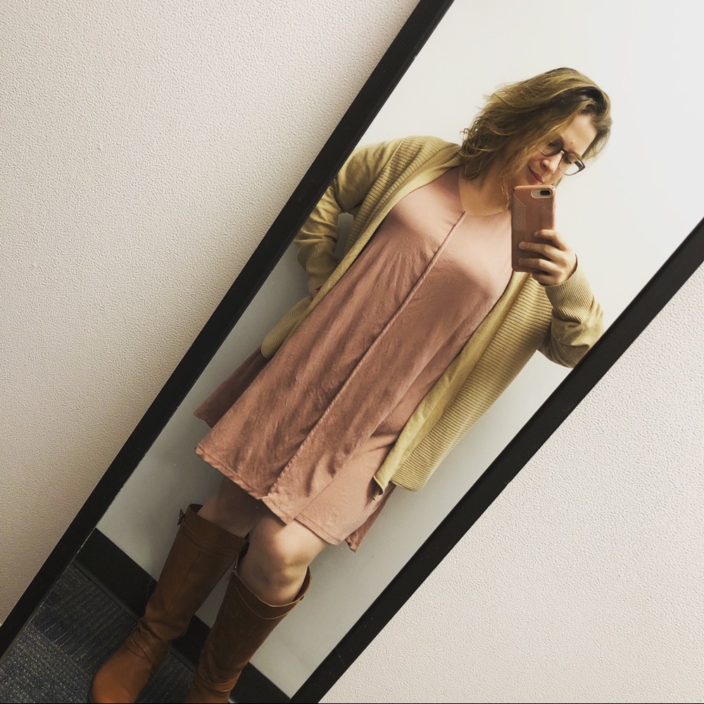 TBH Apparel Dusty Rose Dress Tunic Top Textured - Picture 1 of 8